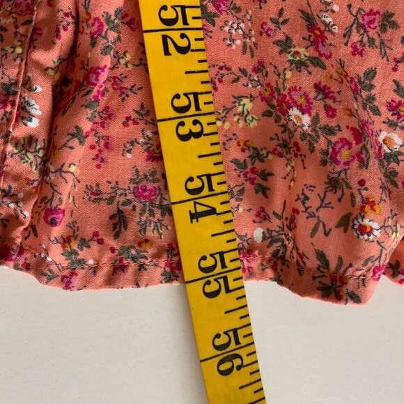 J. CREW Dress 10 Pink Micro Floral Tie Shoulder & Waist Belt Tiered Slit Skirt - Picture 15 of 15